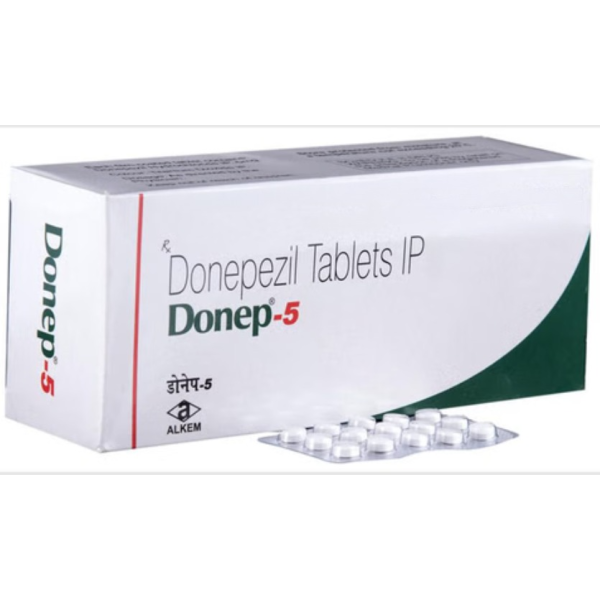 Box pack and strips of generic Donepezil HCl 5mg tablets